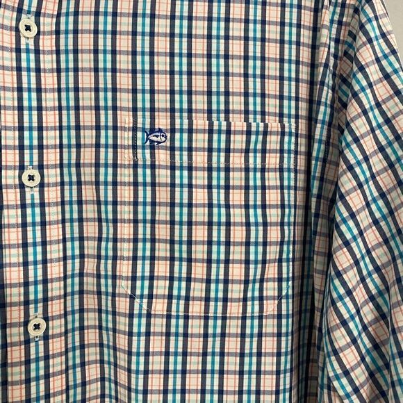 Southern Tide Plaid Long Sleeves Botton Down Shirts Men Size L - Picture 7 of 8